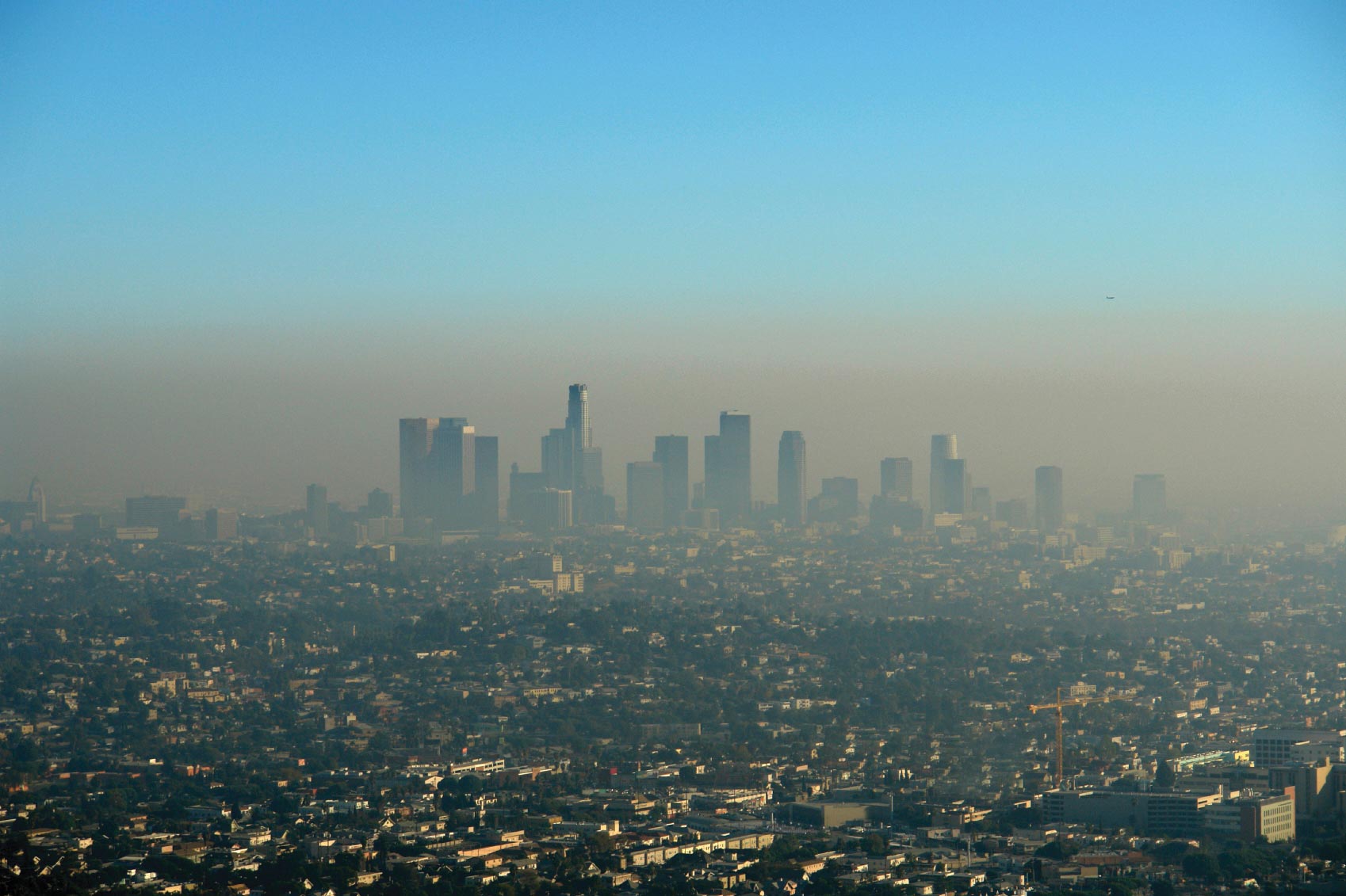 smog over city