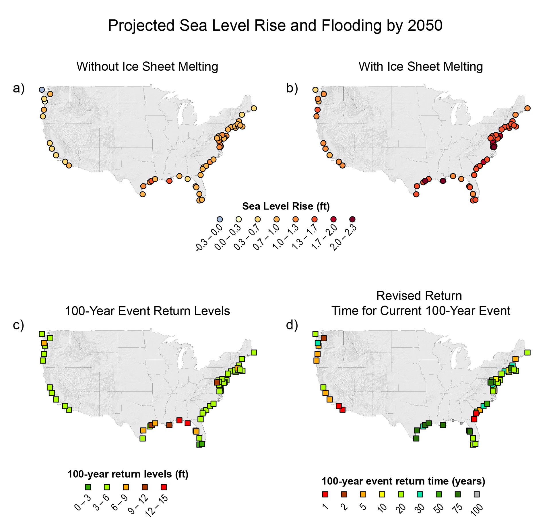 Navigating The Rising Tide: Understanding Sea Level Maps Of The United ...