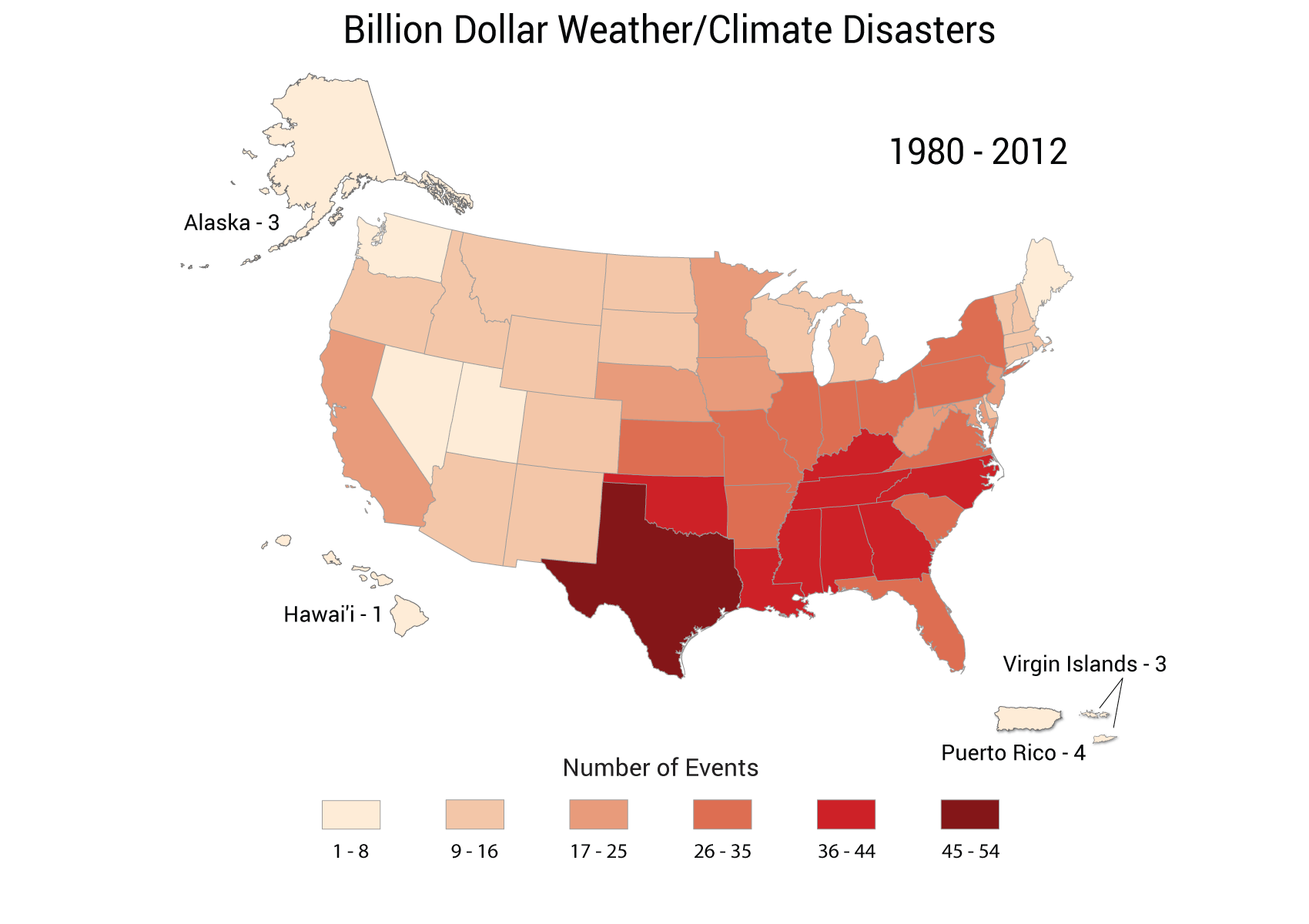 Billion Dollar Weather/Climate Disasters 1980-2012